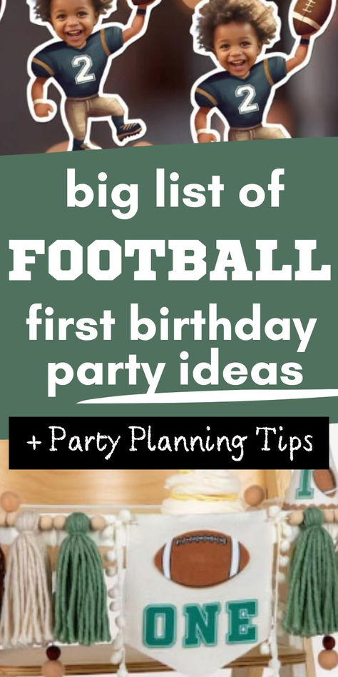 football 1st birthday ideas Football Theme 2nd Birthday, Tailgate First Birthday Party, First Year Down Football Birthday Diy, Super Bowl First Birthday Party, Football Theme 1st Birthday Party, First Birthday Boy Football Theme, First Year Down, Fall First Birthday Boy, Football Theme First Birthday