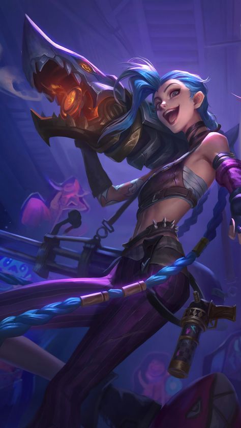 Arcane Powder, Jinx Wallpaper, Tenten Naruto, Jhin League Of Legends, League Of Legends Poster, Wild Rift, Jinx Arcane, League Of Legends Memes, Jinx League Of Legends