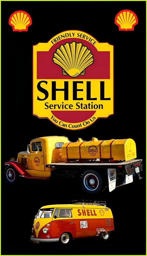 Shell Oil Company, Cartoon Cars, Gas Pumps, Oil Company, Vintage Things, Service Station, Car Cartoon, Background Wallpaper, Shells