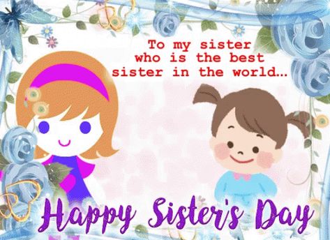 Happy Sisters Day Sister Day GIF - Happy Sisters Day Sisters Day Sister Day - Discover & Share GIFs Happy Sisters Day, Sister's Day, Sisters Day, National Sisters Day, Happy Sisters, Sister Day, Best Sister, Funny Cards, Animated Gif