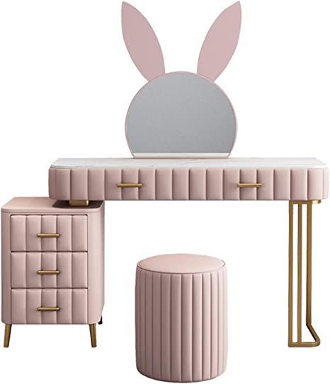 Storage For Makeup, Dressing Table Modern, Modern Dressing Table, Girls Dressing Table, Dresser Modern, Kids Study Table, Table Vanity, Dresser Table, Vanity Benches