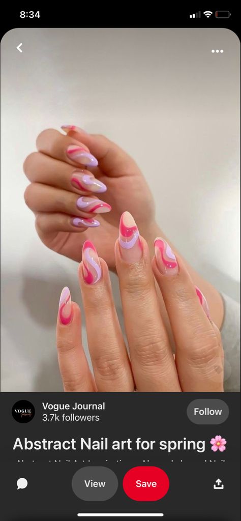 Spring Abstract Nails, Abstract Nail Art, Spring Nail Art, Nail Designs, Nail Art, Nails