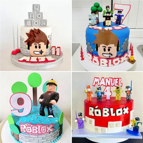 When my little brother asked for a Roblox-themed birthday party, I knew I had to get creative with the cake. I started looking up ideas online, feeling a bit out of my depth. Roblox isn't just one game, but a platform with countless games, so the possibilities were endless. I wanted to make something special that would capture the unique world of Roblox and make his eyes light up. I decided to focus on iconic elements from Roblox, like the classic noob character and the famous Roblox logo. ... Roblox Cake Boys, Roblox Cake Ideas, Roblox Cupcakes, Roblox Cake Design, Roblox Birthday Party Ideas, Roblox Cakes, Roblox Birthday Cake, Roblox Logo, Chocolate Pinata