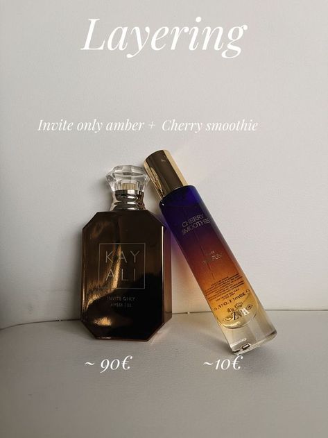 #SmoothieAesthetic #BeautifulDrinks Kayali Perfume Layering, Zara Perfume Aesthetic, Layering Parfum, Layering Fragrance, Layering Perfume, Gourmand Scents, Aesthetic Pictures Self Care, Products Hygiene, Affordable Perfume