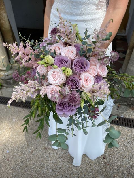 Dusky Pink & Purple Wedding Bouquet Forest Green And Light Purple Wedding, Purple And Pink Wedding Bouquets, Lavender And Rose Wedding, Dusty Purple Bouquet, Light Pink And Purple Flower Bouquet, Green Dress Purple Flowers, Dusty Pink And Lavender Wedding, Purple And Dusty Rose Wedding, Light Pink And Purple Wedding Decor