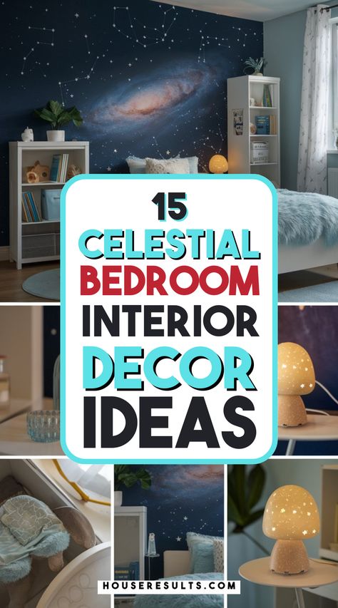 ✨ Dreaming of a celestial-themed bedroom? Dive into these magical decor ideas that will turn your space into a starry sanctuary! From cosmic color schemes to whimsical accents, there’s something for everyone. 🌌 Save this pin for your decor journey! Galaxy Bedroom Ideas, Galaxy Themed Bedroom, Space Room Ideas, Star Room Decor, Celestial Bedroom Decor, Astronomy Room, European Cottage Interiors, Dark Teal Bedroom Ideas, Dark Teal Bedroom