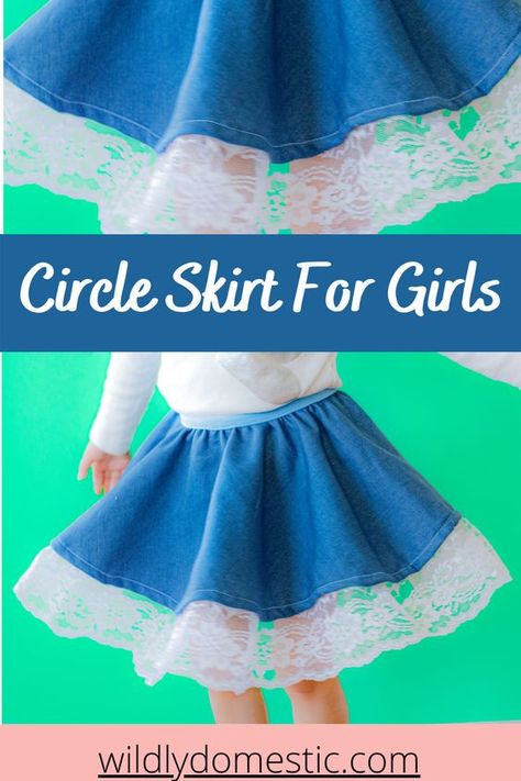 Circle skirts are the easiest kind of skirt you can make and it is perfect for little girl because it is made for twirling! Here is an easy tutorial to make a circle skirt for little girls! Circle Skirt Pattern Kids, Aline Skirt Pattern, Flowy Skirt Pattern, Make A Circle Skirt, Girls Circle Skirt, Easy Sewing Patterns Free, Girls Skirt Patterns, Girls Long Skirts, Circle Skirt Pattern