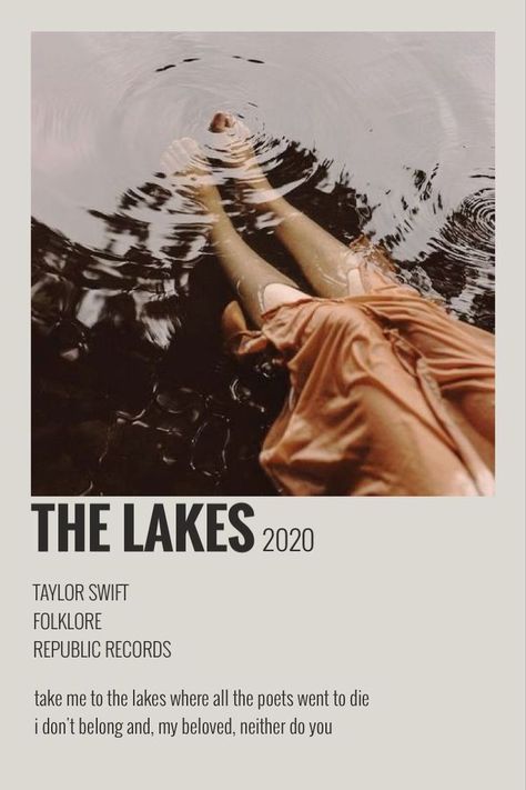 THE LAKES TRACK POLAROID TAYLOR SWIFT Taylor Swift Song Posters, Folklore Polaroid, Lyric Poster Taylor Swift, Taylor Swift Song Poster, Lakes Taylor Swift, The Lakes Taylor Swift, Song Cards, Taylor Swift Discography, Song Posters