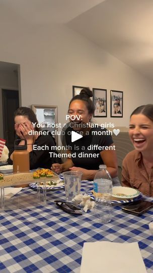 134K views · 20K reactions | Here’s your sign to start a Christian girls “dinner club!”

- pick a themed dinner and have everyone pick something to bring within that theme

- I usually just pick a topic that the lord puts on my heart to talk about (super casual) tonight we talked about what our days look like with Jesus (kind of like our daily “routine”

My heart for this wasn’t to follow a curriculum but to just have open conversations about Jesus - ultimately to grow us closer in relationships with eachother and with Him! It’s been so much fun! | SYD KELL | Jesus & Motherhood | SEU Worship · What A God (Live) Christian Girls Night, Girls Dinner, Themed Dinner, Dinner Club, About Jesus, Dinner Themes, A God, Christian Women, Coffee House