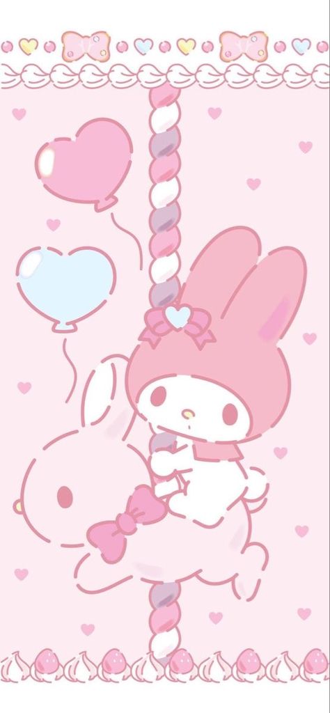 Melody And Sweet Piano, My Melody And Sweet Piano, Pink Wallpaper Kawaii, Melody Wallpaper, Pink Wallpaper Hello Kitty, Walpaper Hello Kitty, Arte Do Kawaii, My Melody Wallpaper, Charmmy Kitty