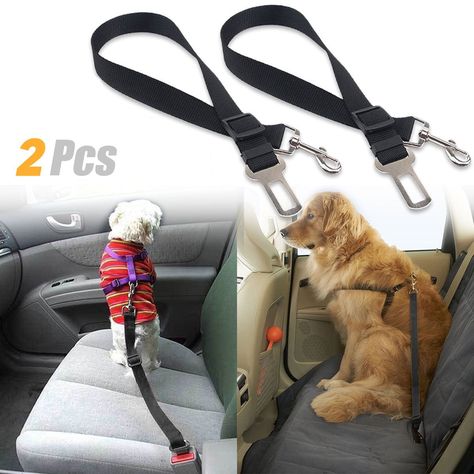 Buy TSV 2 Pcs Adjustable Pet Dog Cat Car Seat Belt Safety Leads Vehicle Seatbelt Harness, Made from Nylon Fabric, Black at Walmart.com Dog Car Seat Belt, Dog Seat Belt, Dogs Photos, Photos Animals, Dog Car Seat, Dog Seat, Dog Brain, Dogs Lover, Pet Car Seat