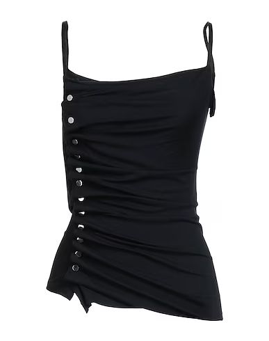 PACO RABANNE - Black Women‘s Top for you at $ 73.00. Order on YOOX and get the best of fashion and design. ✓ Fast shipping & Easy returns Fashion Design Tops, Edgy Sophisticated Style, 2000s Fashion Paris Hilton, New Top Designs For Women, Kaytranada Concert Outfit, Backless Black Top, Asymmetrical Clothes, New Years Outfits Parties, Archive Clothing