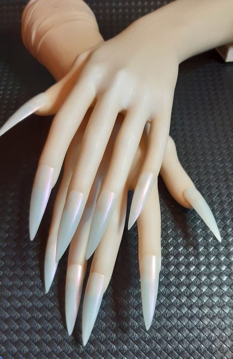 Gloves With Nails, Transparent Gloves, Long White Nails, Nude Gloves, Wedding Gothic, Drag Queen Costumes, Gloves Long, Queen Nails, Costume Gloves