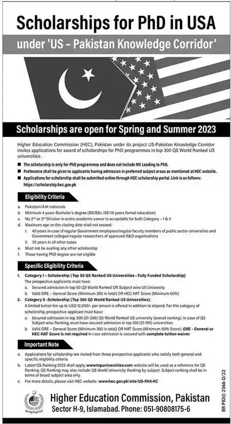 US-Pakistan Knowledge Corridor Scholarship 2023 Online Apply | PhD Scholarship In USA For Pakistani Student Universities In Usa, Phd Scholarship, Information About Pakistan, Gre Score, Usa University, Us Universities, Social Organization, Job Opportunity, Online University