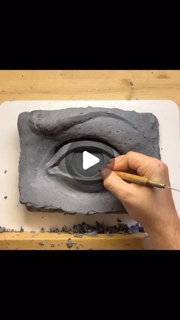 278K views · 43K likes | Gabriel Vinas on Instagram: "Sculpting an Eye in Clay. Footage from a live demonstration for my portrait sculpting and anatomy course at @asuschoolofart  . . . #artreel #art #sculpture #arttutorials #timelapse #processvideo #sketch #ceramics #portrait #reelsart #arttrends #artchallenge #artistoninstagtam #artofinstagram #clay #clayart #anatomy #eyestudy" Clay Eyes Sculpture, Sculpting Tips, Eye Study, Ceramic Eye, Sculpture Images, Sculpting Tutorials, Sculpture Art Clay, Pottery Inspiration, Clay Faces