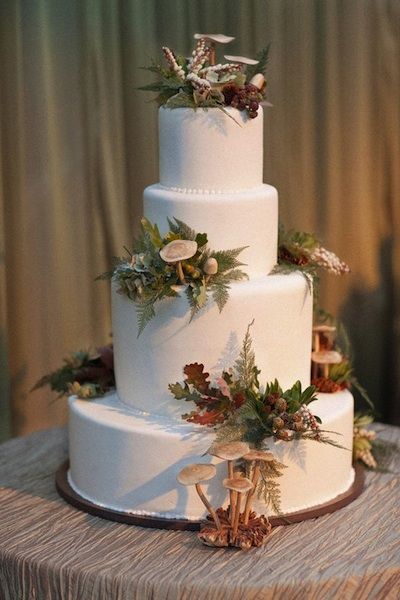 Wedding Cake Forest, Woodland Wedding Cake, Stump Cake, Woodland Wedding Inspiration, Fern Wedding, Woodland Cake, Aspen Wedding, Traditional Wedding Cake, Enchanted Forest Wedding