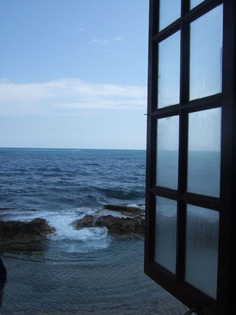 window-sea Sea Window View, Window Overlooking Ocean, Window To The Sea, Through My Window Across The Sea, Sea Aestethic, Tired Tired Sea, Mar Aesthetic, Dark Nautical Aesthetic, Sailor Song