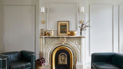 Brownstone Interiors, Victorian Modern, Brooklyn Brownstone, London Townhouse, Holland Park, Bookshelf Design, Living Room Lounge, White Marble Countertops, Architectural Digest