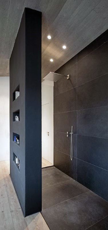 Modern Shower Design, Open Showers, Bad Inspiration, Bad Design, Modern Shower, Residential House, Bathroom Renos, Shower Stall, Bathroom Remodel Master