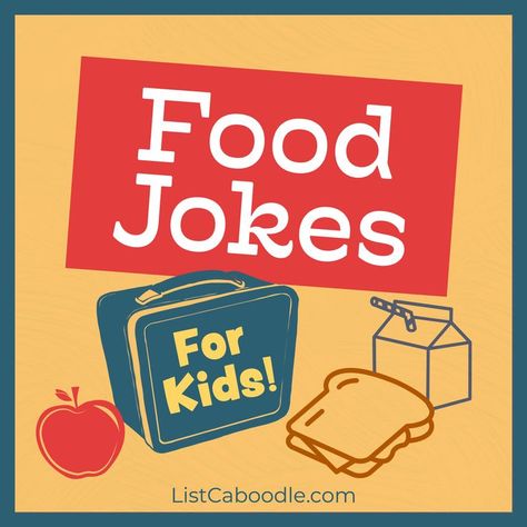 Funny jokes about food for kids. Funny Food Jokes, Tongue Twisters For Kids, Funny Knock Knock Jokes, Funny Halloween Jokes, Notes For Kids Lunches, Funny Birthday Jokes, Food Jokes, Food Quotes Funny, Medical Jokes