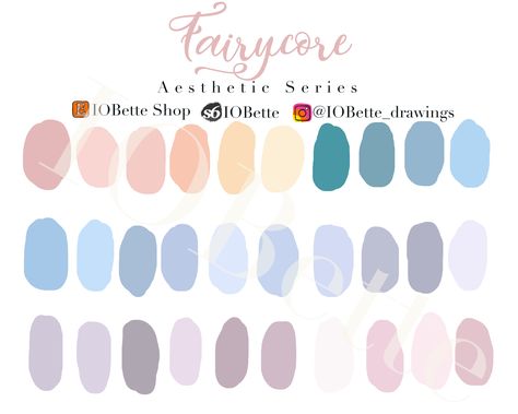 IOBette Color Palette: Aesthetic Series, Fairycore Fairycore Color Palette, Fairy Color Palette, Princess Iman, Color Palette Aesthetic, Palette Aesthetic, Fairycore Aesthetic, Palette Design, Color Palette Bright, Fairy Aesthetic