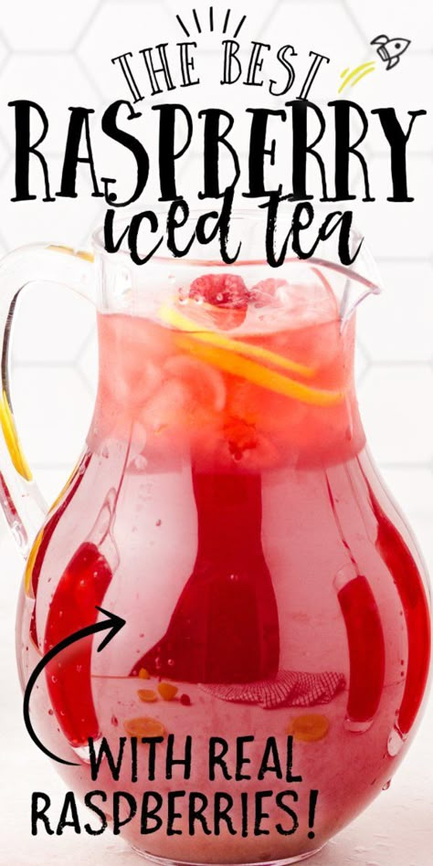 Fruity Tea Recipes, Raspberry Ice Tea Recipe, Flavored Iced Tea, Flavored Tea Recipes, Flavored Iced Tea Recipes, Iced Tea Recipes Homemade, Raspberry Iced Tea, Sweet Tea Recipes, Tea Flavors