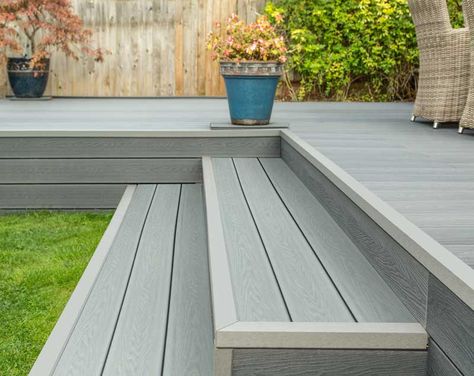 decking-trims Deck Trim Ideas, Composite Decking Steps, Deck Fascia, Brick Garden Edging, Deck Skirting, Fascia Board, Composite Decking Boards, Deck Steps, Patio Deck Designs