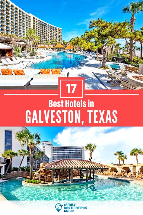 Want to see the best hotels in Galveston, TX? We’re FamilyDestinationsGuide, and we’re here to help: From incredible luxury hotels and resorts, to nice budget hotels with a view, discover the BEST hotels to stay in Galveston - so you get memories that last a lifetime! #galveston #galvestonhotels #hotelsingalveston #besthotelsingalveston #hotelstostayingalveston Galveston Island Texas, Galveston Texas Vacation, Galveston Texas Beach, Texas Resorts, Family Vacations In Texas, Downtown Okc, Texas Vacation, Texas Trip, Galveston Beach