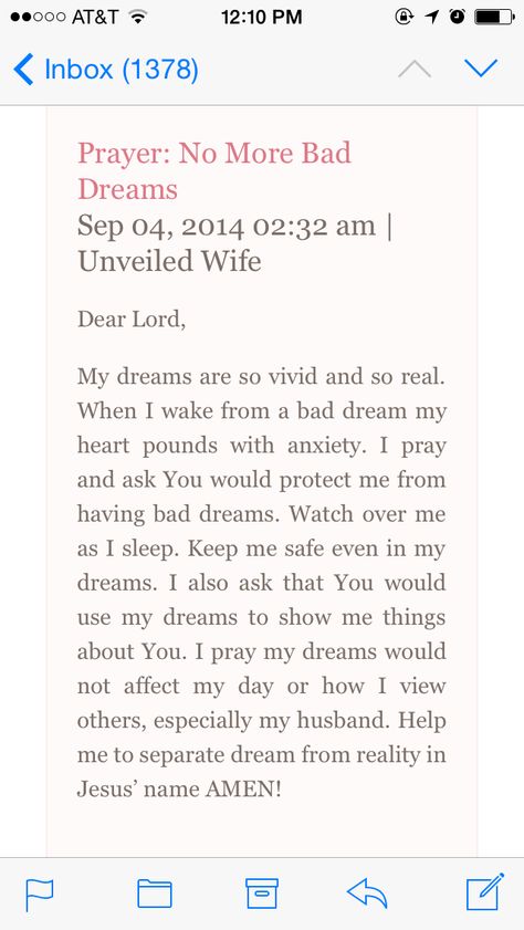 No More Bad Dreams Prayer For Bad Dreams, Dear Heavenly Father, Bible Reflection, Unveiled Wife, Motivational Bible Verses, Comforting Bible Verses, Special Prayers, Daily Prayers, Bad Dreams