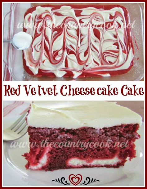 Red Velvet Cheesecake Cake - this simple dessert is guaranteed to impress. Heart Shaped Red Velvet Cake, Blueberry Glaze, Red Velvet Cheesecake Cake, Red Velvet Desserts, Coconut Dessert, Velvet Cheesecake, Red Velvet Cheesecake, Cookbook Holder, Duncan Hines