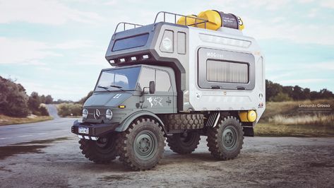 ArtStation - Unimog Camper, Leonardo Grosso Unimog Camper, Toy Pedal Cars, Cool Rvs, Camper Box, Mercedes Unimog, Truck Flatbeds, Adventure Campers, Microcar, Campervan Life