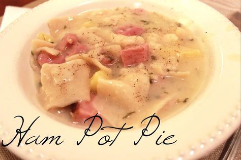 Dutch Ham Pot Pie, Ham Pot Pie Recipe, Ham Pot Pie, Pot Pie Recipe Easy, Ham Dishes, Pennsylvania Dutch Recipes, Homemade Ham, Pot Pie Soup, Pot Pie Recipe