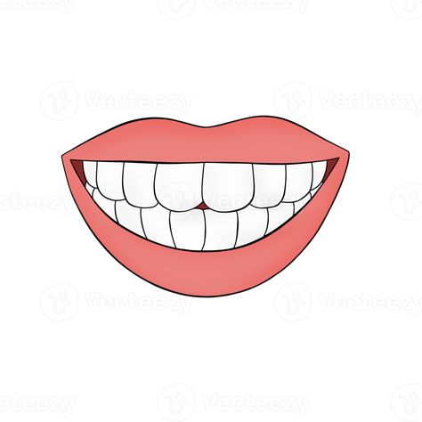 Cartoon Teeth, Teeth Illustration, Teeth Drawing, Tooth Cartoon, Big Teeth, Hair Illustration, Human Body Parts, Cvc Word, The Teeth