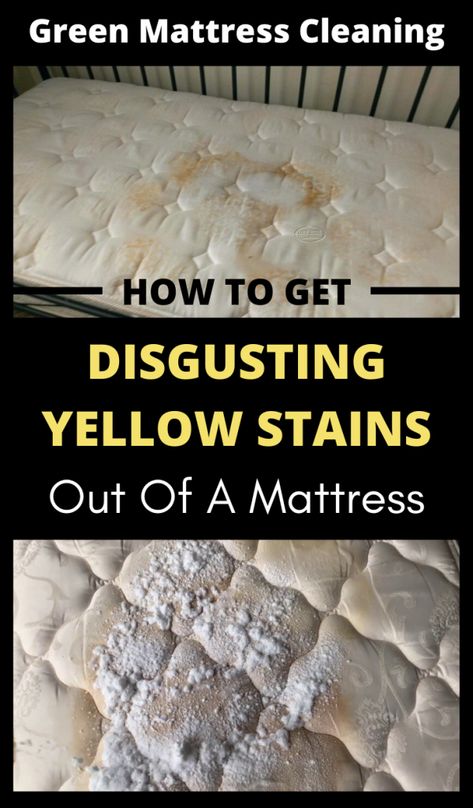 Clean Mattress Stains, Natural Odor Remover, Mattress Cleaner, Remove Yellow Stains, Mattress Stains, Green Mattress, Deep Cleaning Hacks, Baking Powder Uses, Mattress Cleaning