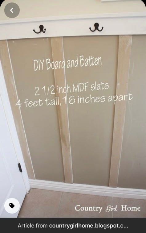 Dark Snug, Bathroom Board And Batten, Country Girl Home, Diy Board And Batten, Batten Wall, Wooden Panelling, Mudroom Entryway, Bathroom Hacks, Board And Batten Wall