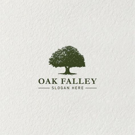 Vector oak tree logo vector illustration... | Premium Vector #Freepik #vector #park #nature #tree #green Logo Tree, Oak Logo, Oak Tree Logo, Oak Tree Illustration, Tree Logo, Logo Tree Design, Tree Logo Ideas, Oak Tree Graphic, Logos With Trees