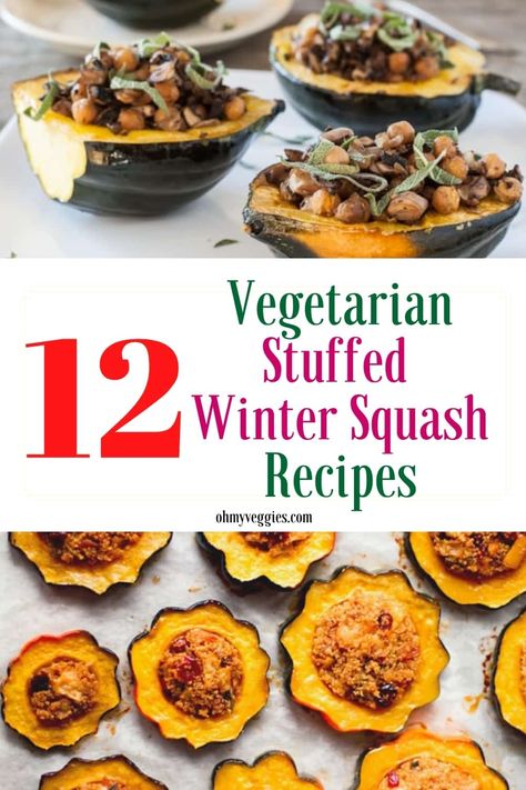 Vegetarian Stuffed Squash, Stuffed Winter Squash Recipes, Stuffed Butternut Squash Vegetarian, Stuffed Squash Recipes Vegetarian, Stuffed Buttercup Squash Recipe, Stuffed Squash Vegetarian, Turban Squash Recipe, Stuffed Butternut Squash Recipes, Stuffed Squash Recipes