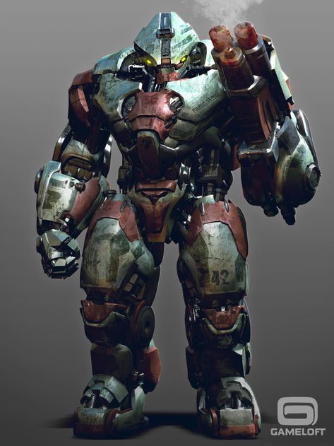 ArtStation - robot model for gameloft , Tsvetomir Georgiev Overwatch Doomfist, Armored Suit, Monster Verse, Robot Suit, Super Suit, Futuristic Armour, Mech Suit, Sci-fi Armor, Future Soldier