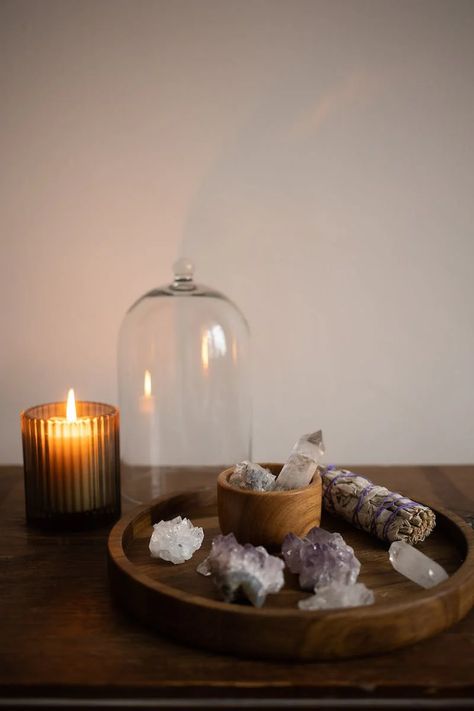 Mortar and Pestle on Brown Wooden Table · Free Stock Photo Candle Cloche, Calm Meditation, Personal Altar, Candles Aesthetic, Bottle House, Crystal Aesthetic, Spiritual Cleansing, Bowl Candle, Smudge Sticks