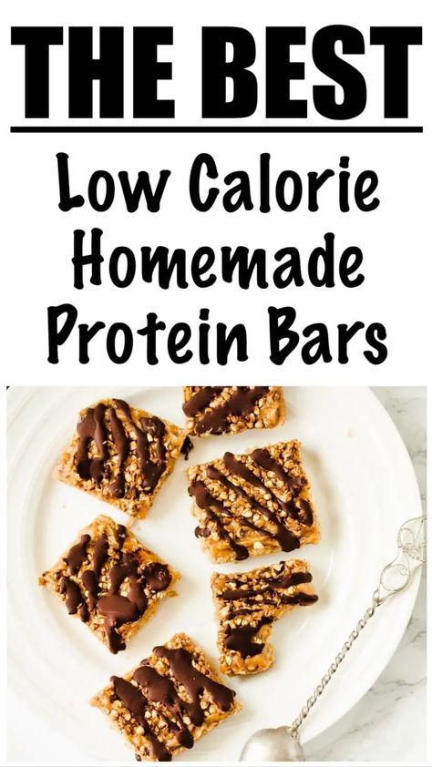 Healthy Protein Bars Recipe Healthy Protien Bars, Low Calorie Granola Bars, Protein Granola Bar Recipe, Low Calorie Protein Bars, Protein Bar Recipe Healthy, Protein Breakfast Bars, Homemade Protein Bars Healthy, Low Calorie Oatmeal, Healthy Low Calorie Breakfast