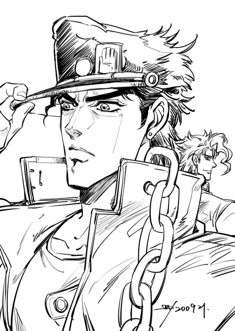 Jojos Bizarre Adventure Jotaro, Stardust Crusaders, Arte Indie, Jojo's Bizarre Adventure Anime, Jotaro Kujo, Adventure Art, Jojo Anime, Anime Drawing, Poses References