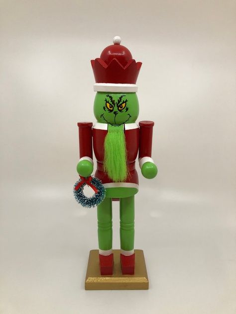 Grinch Nutcracker Grinch Nutcracker, Nutcracker Drum, Ballerina Nutcracker, Nutcracker Pink, Nutcracker Christmas Party, Basketball Custom, Grinch Crafts, Grinch Decorations, Nutcracker Christmas Decorations