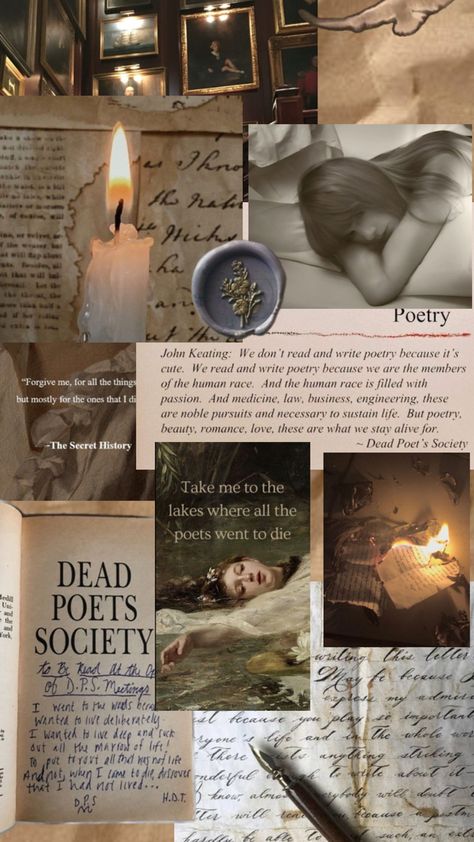 Poetry Aesthetic, Poetry Wallpaper, History Taking, Collage Wallpaper, Dead Poets Society, Stay Alive, Wallpaper Vintage, The Secret History, Writing Quotes