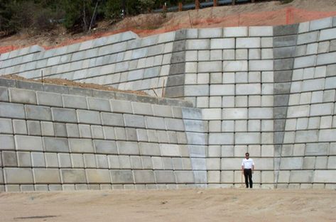 Large Retaining Wall Blocks, Gravity Retaining Wall, Concrete Block Retaining Wall, Retaining Blocks, Concrete Retaining Wall, Retaining Wall Design, Retaining Wall Blocks, Building A Retaining Wall, Cinder Block Walls