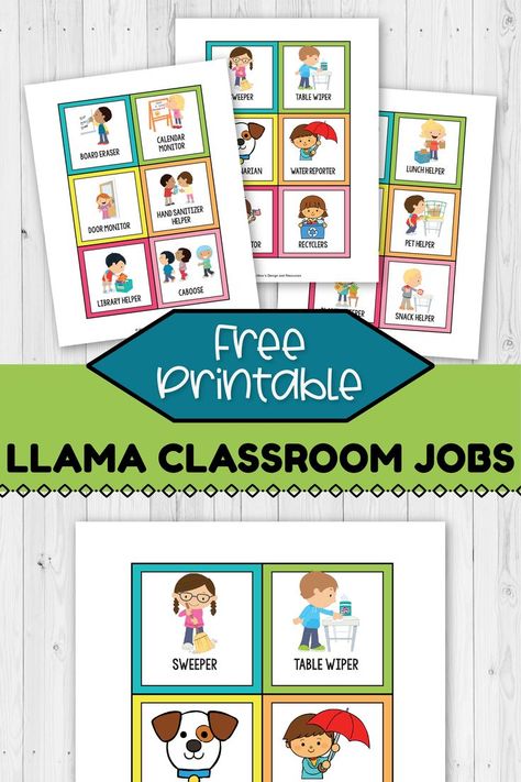 Jobs For Kindergarten, Classroom Job Chart Free, Kindergarten Classroom Jobs, Classroom Jobs Free, Preschool Job Chart, Class Jobs Display, Kindergarten Jobs, Cactus Classroom Decor, Preschool Jobs