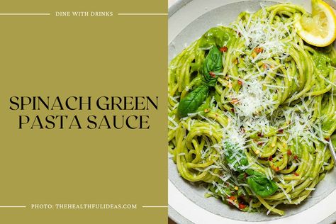 Spinach Green Pasta Sauce High Protein Spinach Pasta, Healthy Green Pasta Sauce, Spaghetti & Spinach With Sun-dried Tomato Cream Sauce, Spinach Linguine, Spinach And Ricotta Gnudi With Tomato-butter Sauce, Green Pasta Sauce, Green Pasta, Healthy Pasta, Healthy Pasta Recipes