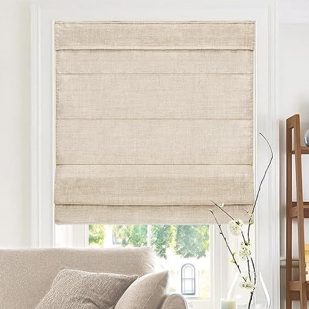 Amazon.com: Arlo Blinds Cordless Fabric Roman Shades Light Filtering Window Blinds, Color: Pebble Beach, Size: 22" W x 60" H : Home & Kitchen Fabric Window Coverings, Classic Roman Shades, Fabric Roman Blinds, Linen Roman Shades, Room Darkening Shades, Light Filtering Shades, Fabric Roman Shades, Cordless Roman Shades, Charm City