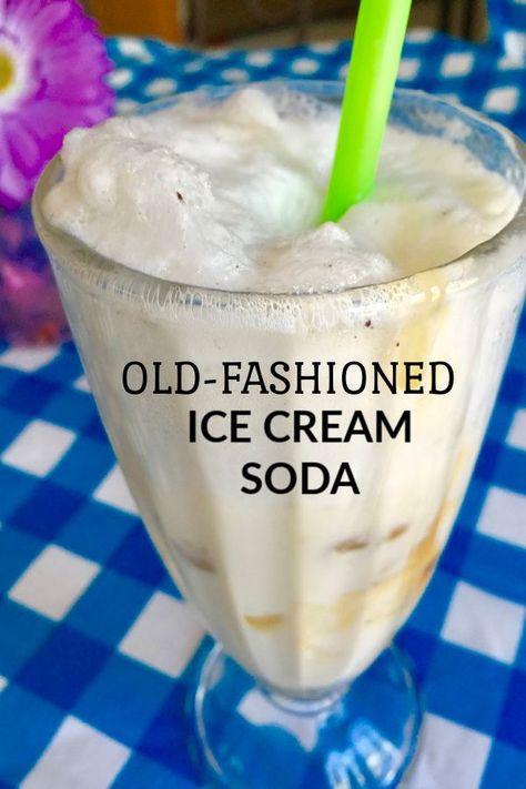 Ice Cream Soda Recipe - old school recipe like Grandma used to make. Wonderful for warm days and evenings.  #icecream Old Fashioned Vanilla Ice Cream, Cream Soda Recipe, Dear America, Ice Cream Soda, Float Recipes, Old Fashioned Ice Cream, Flavored Ice, Recipes Potato, Ice Cream Drinks