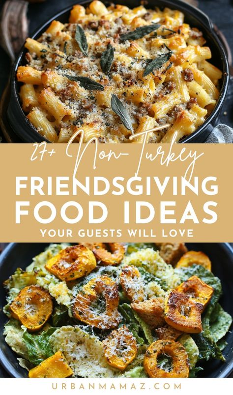 Looking for non turkey Friendsgiving food ideas your guests will love? Check out these 27+ Friendsgiving food ideas that are not turkey! Friendsgiving Recipes, Friendsgiving Food Ideas, Friendsgiving Ideas, Friendsgiving Food, Hosting Ideas, Food Ideas, Cabin