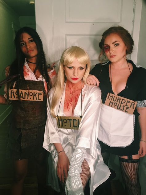 American Horror Story - Halloween American Horror Story Costumes, Diy Group Halloween Costumes, Halloween Camping, Best Friend Halloween Costumes, Halloween Coustumes, Horror Costume, Holloween Costume, Halloween Costumes Friends, Halloween Cake